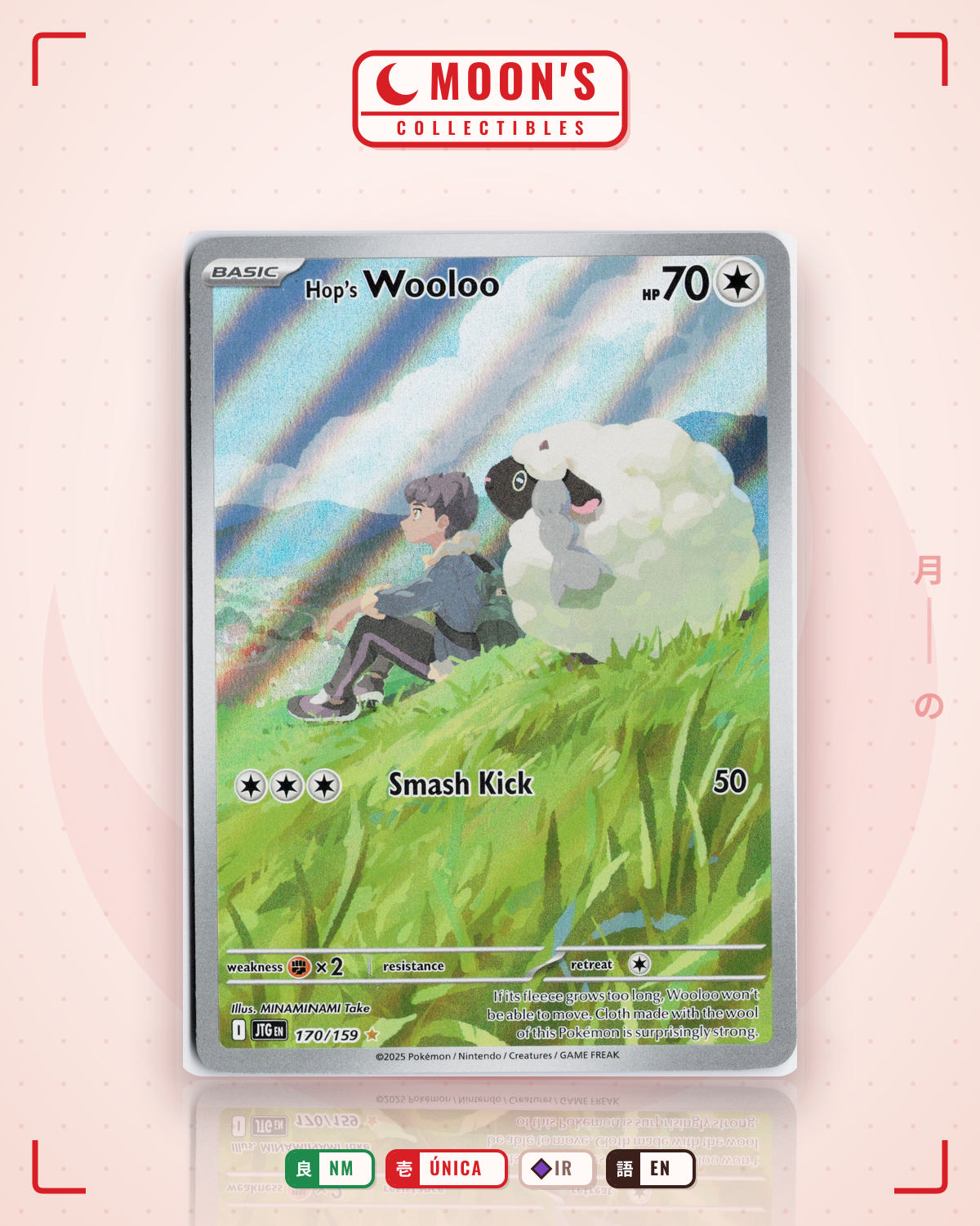 Carta Pokémon Hop's Wooloo · Journey Together #170/159 (NM) — pieza única en Moon's Collectibles México