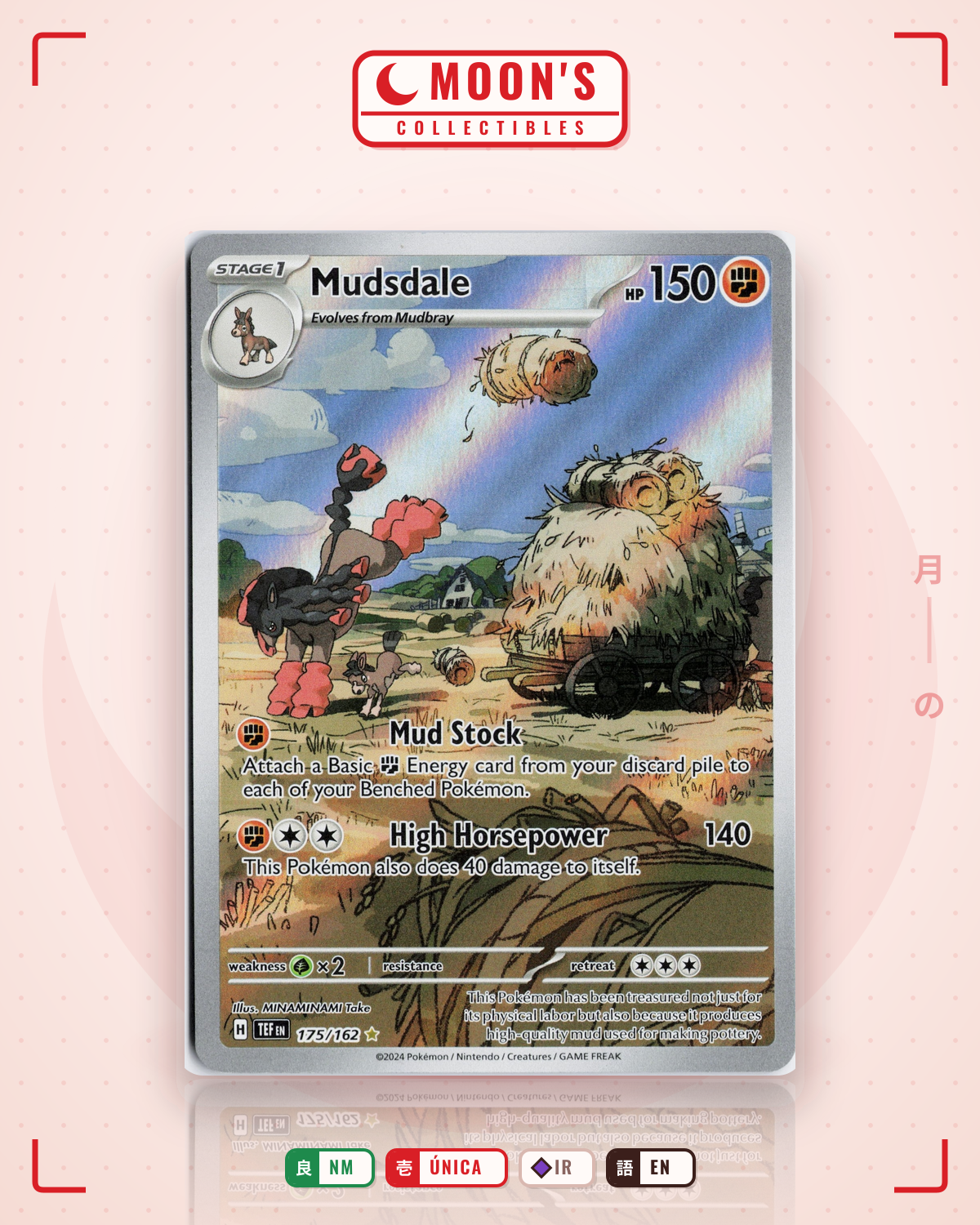 Carta Pokémon Mudsdale · Temporal Forces #175/162 (NM) — pieza única en Moon's Collectibles México