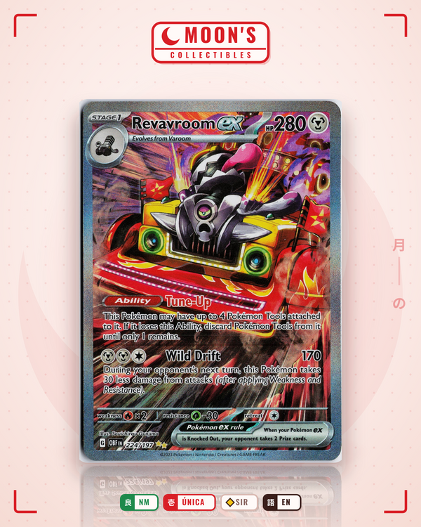 Carta Pokémon Revavroom ex · Obsidian Flames #224/197 (NM) — pieza única en Moon's Collectibles México