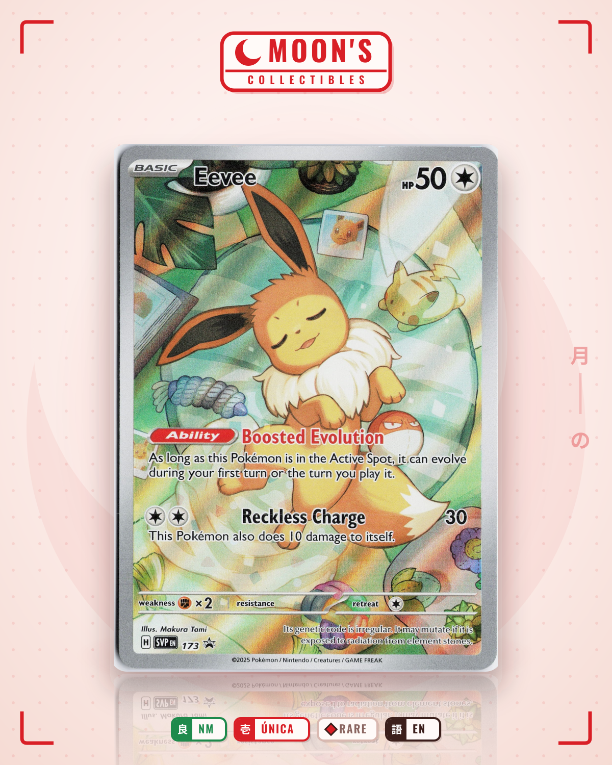 Carta Pokémon Eevee · Scarlet & Violet Black Star Promos #173 (NM) — pieza única en Moon's Collectibles México