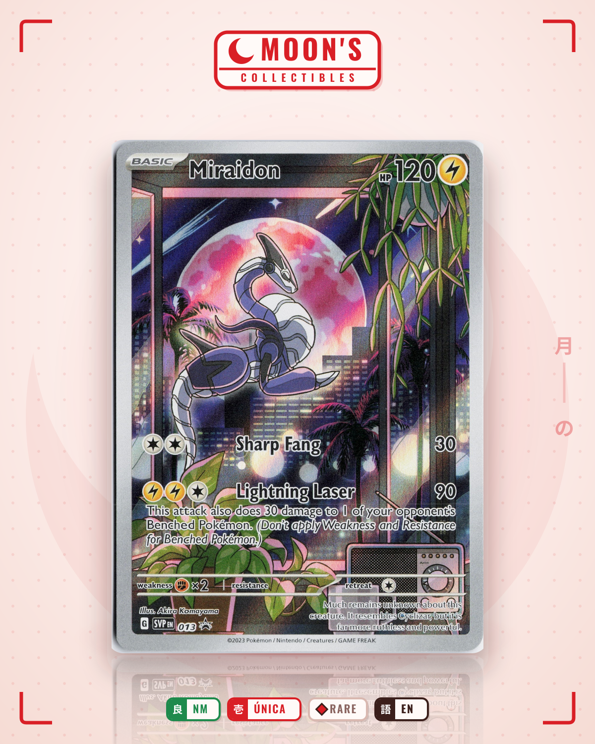 Carta Pokémon Miraidon · Scarlet & Violet Black Star Promos #013 (NM) — pieza única en Moon's Collectibles México