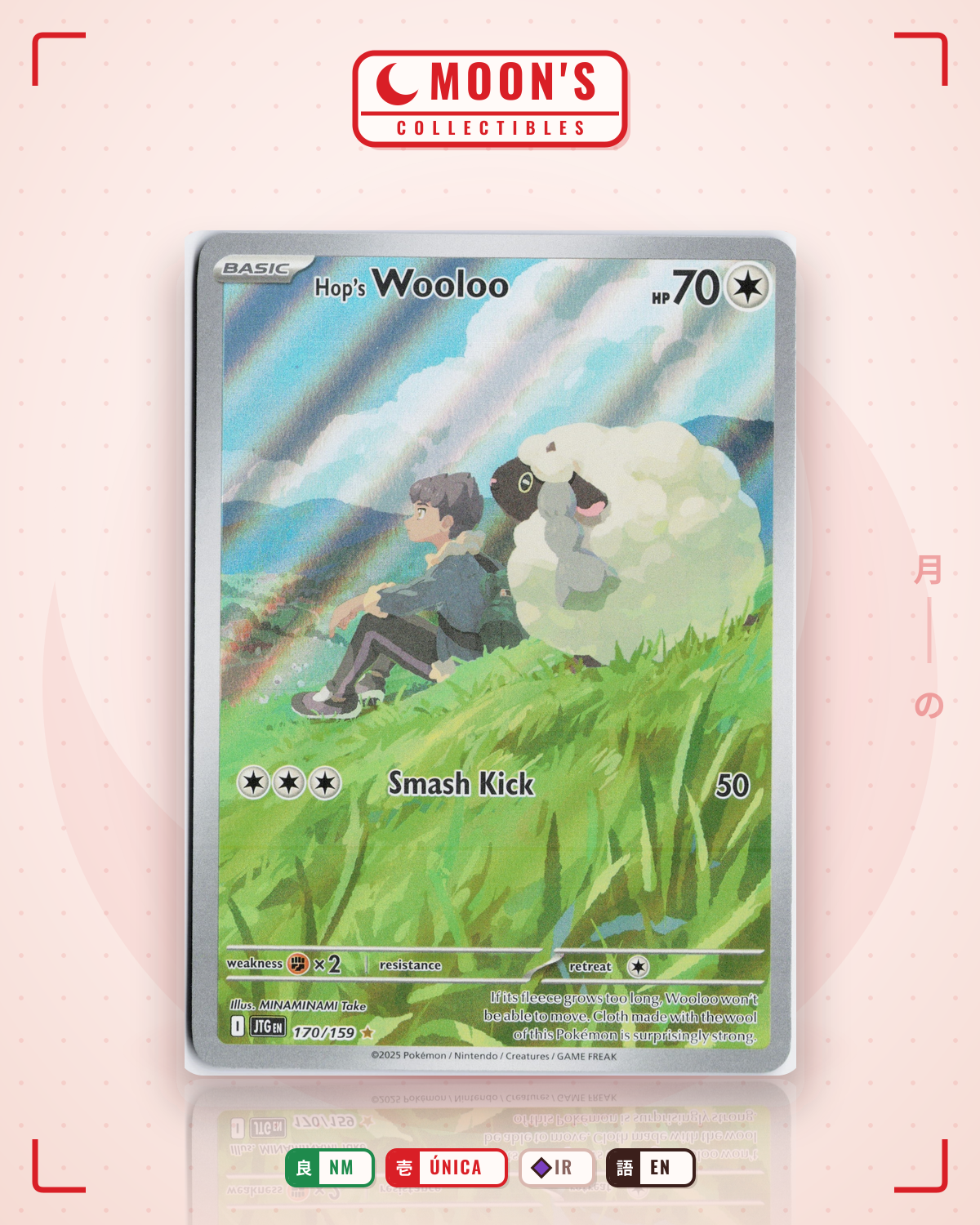 Carta Pokémon Hop's Wooloo · Journey Together #170/159 (NM) — pieza única en Moon's Collectibles México