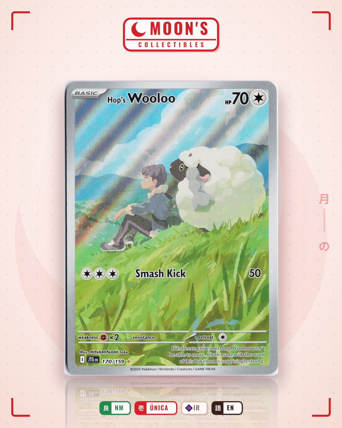 Carta Pokémon Hop's Wooloo · Journey Together #170/159 (NM) — pieza única en Moon's Collectibles México