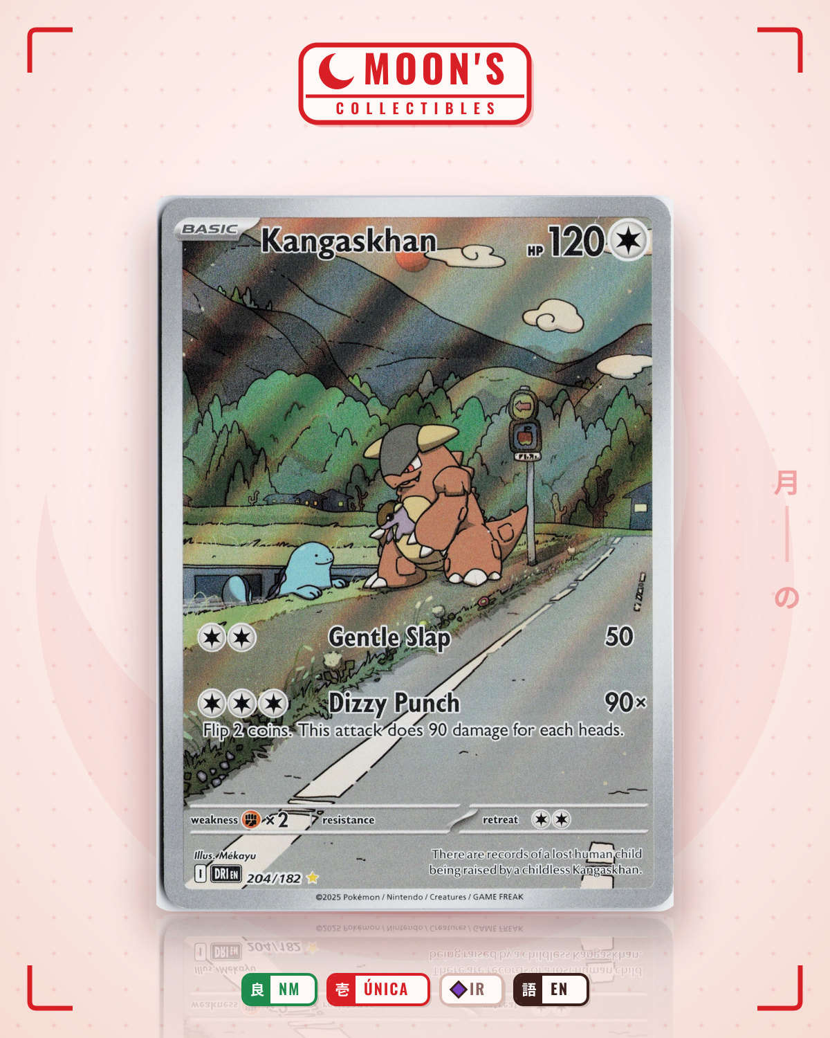 Carta Pokémon Kangaskhan · Destined Rivals #204/182 (NM) — pieza única en Moon's Collectibles México