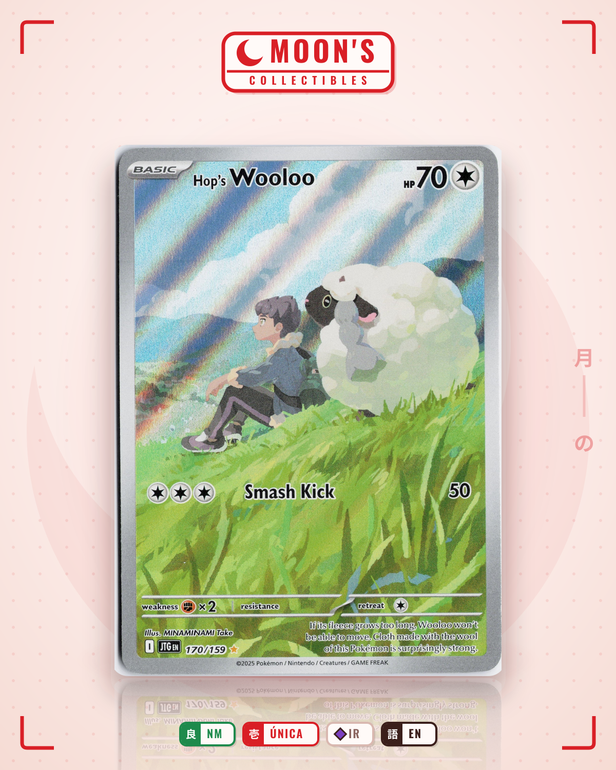 Carta Pokémon Hop's Wooloo · Journey Together #170/159 (NM) — pieza única en Moon's Collectibles México