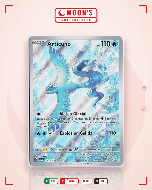 Carta Pokémon Articuno · Journey Together #161/159 (NM) — pieza única en Moon's Collectibles México