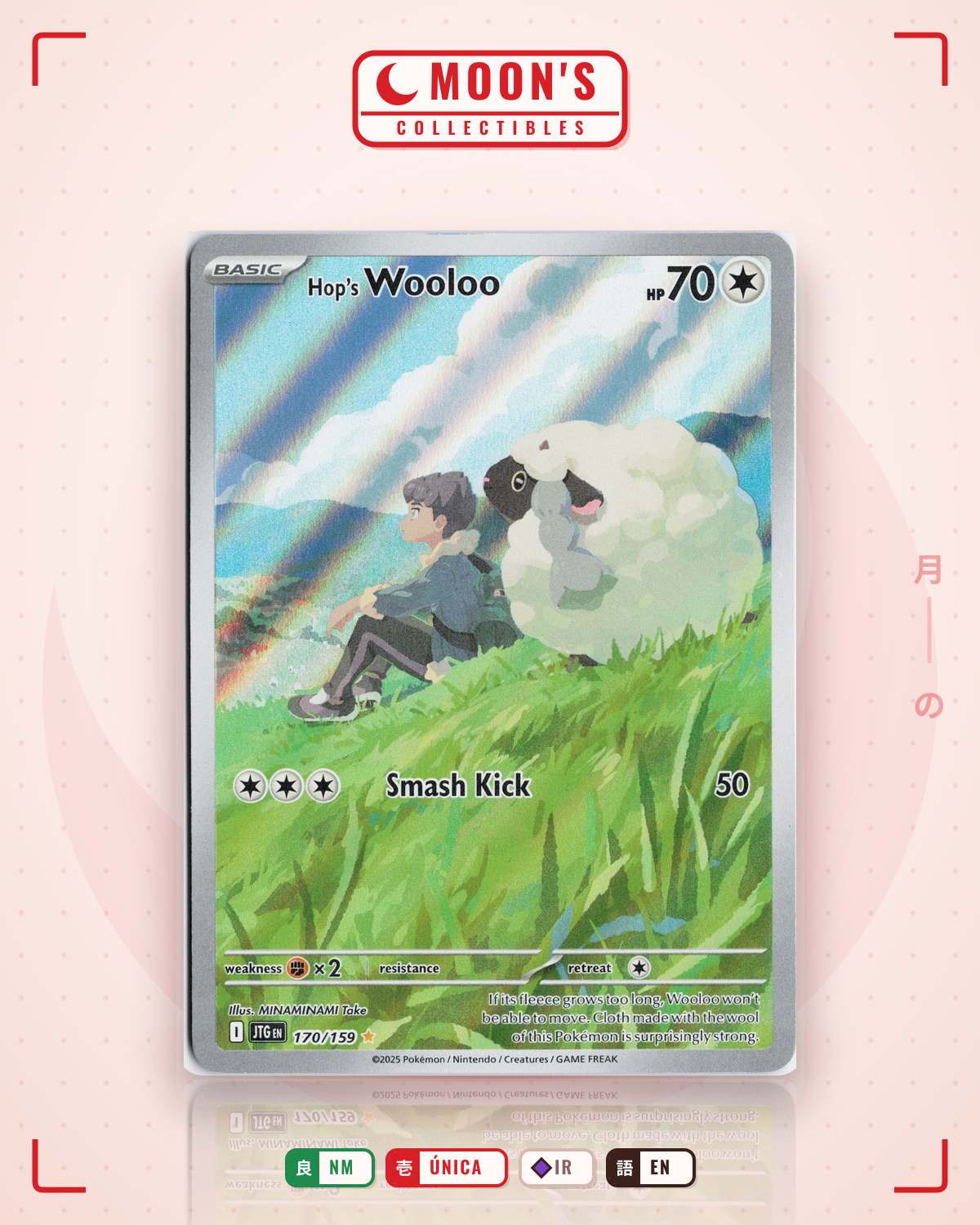 Carta Pokémon Hop's Wooloo · Journey Together #170/159 (NM) — pieza única en Moon's Collectibles México