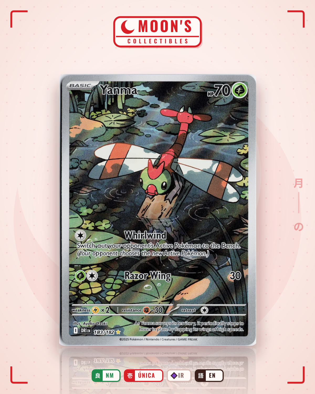Carta Pokémon Yanma · Destined Rivals #183/182 (NM) — pieza única en Moon's Collectibles México