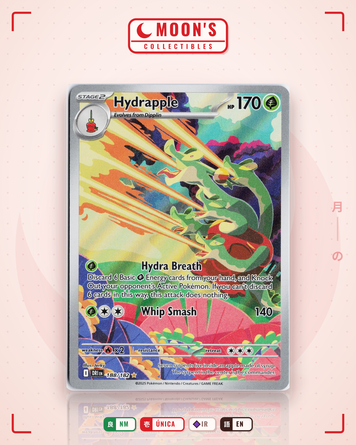 Carta Pokémon Hydrapple · Destined Rivals #188/182 (NM) — pieza única en Moon's Collectibles México