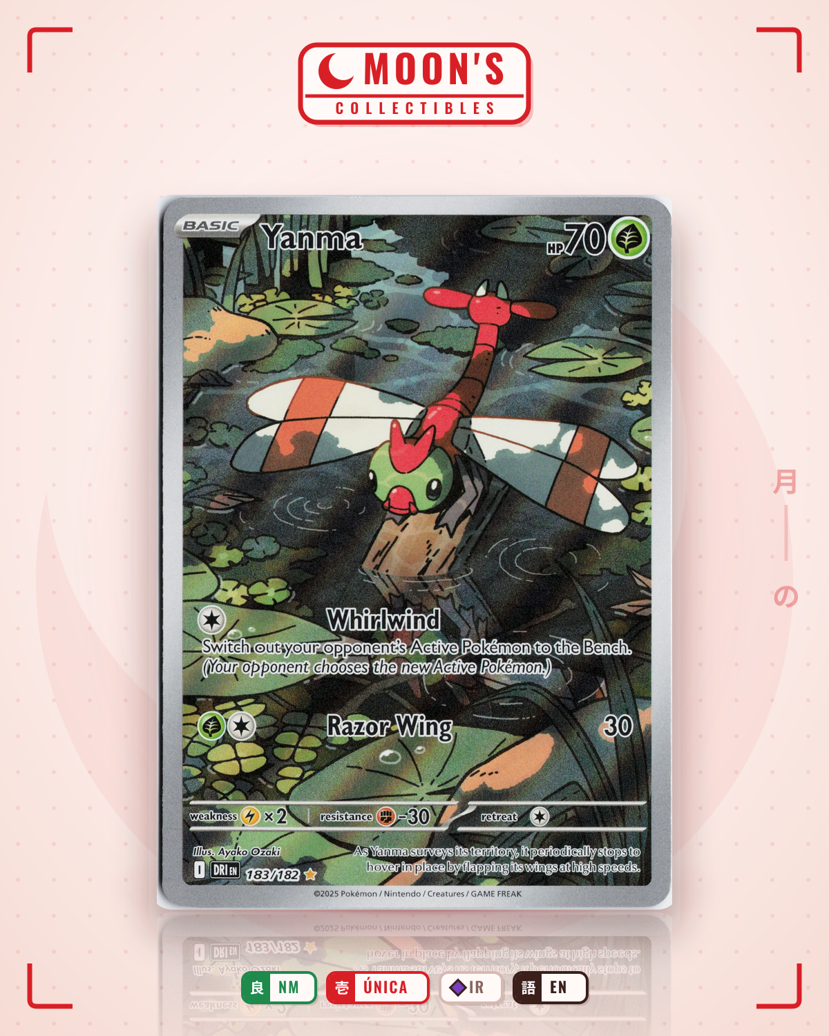 Carta Pokémon Yanma · Destined Rivals #183/182 (NM) — pieza única en Moon's Collectibles México
