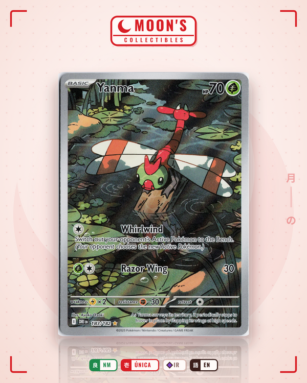 Carta Pokémon Yanma · Destined Rivals #183/182 (NM) — pieza única en Moon's Collectibles México