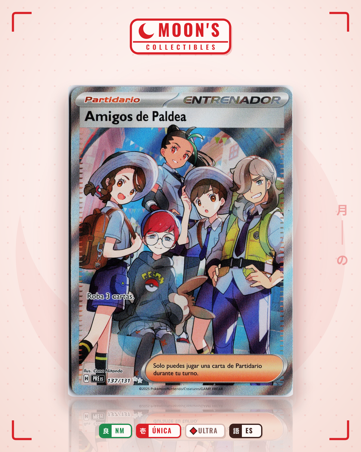 Carta Pokémon Friends in Paldea · Prismatic Evolutions #137/131 (NM) — pieza única en Moon's Collectibles México