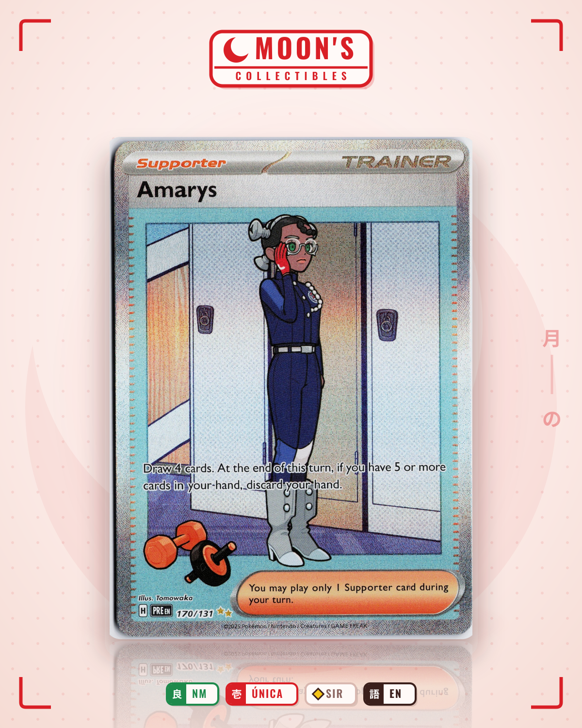 Carta Pokémon Amarys · Prismatic Evolutions #170/131 (NM) — pieza única en Moon's Collectibles México