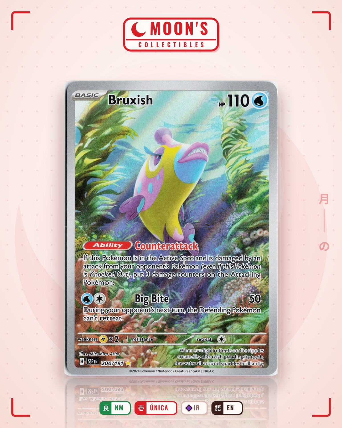 Carta Pokémon Bruxish · Surging Sparks #200/191 (NM) — pieza única en Moon's Collectibles México