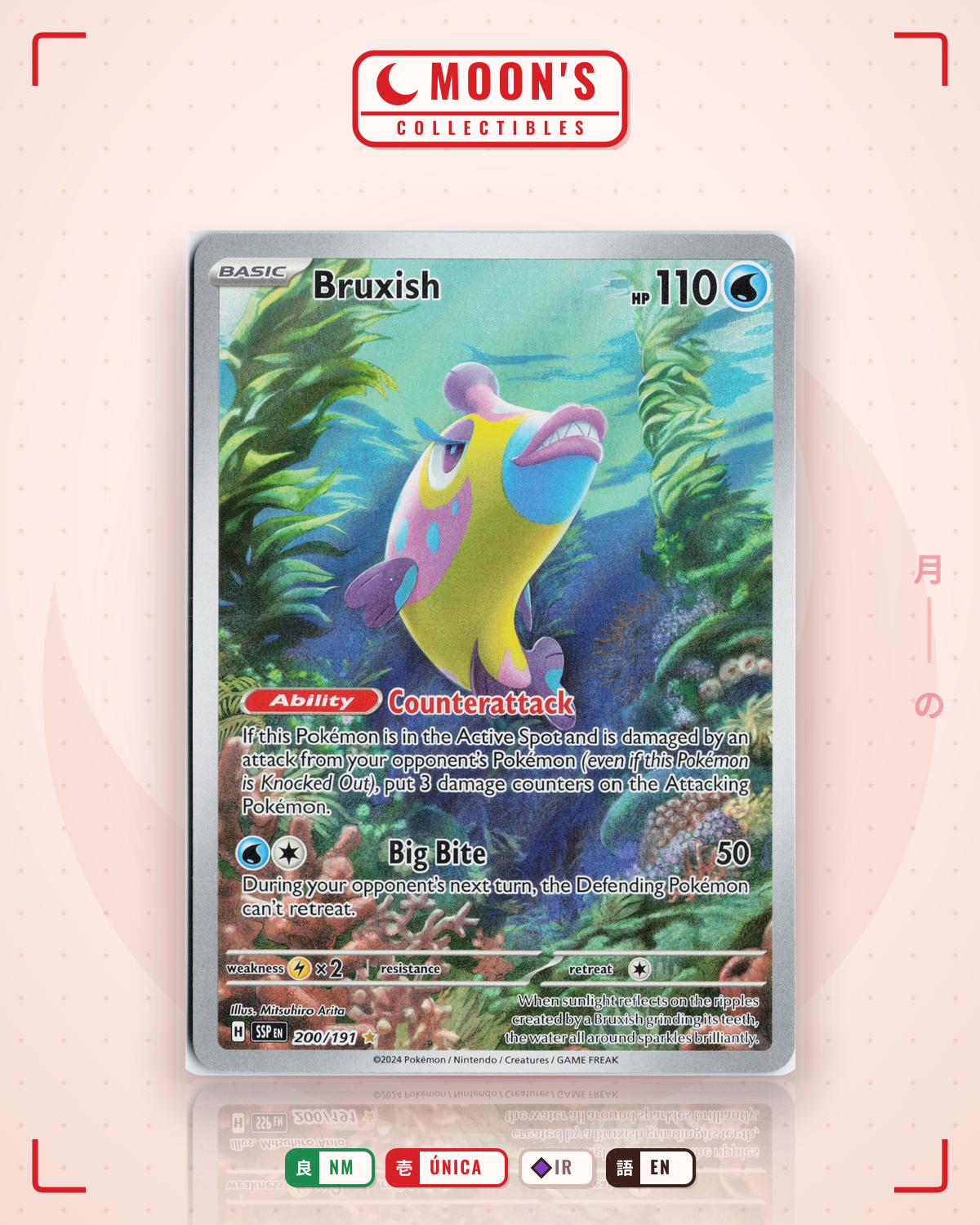 Carta Pokémon Bruxish · Surging Sparks #200/191 (NM) — pieza única en Moon's Collectibles México