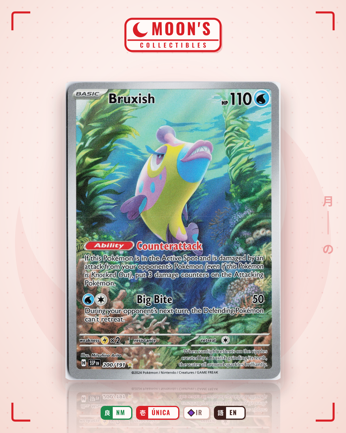 Carta Pokémon Bruxish · Surging Sparks #200/191 (NM) — pieza única en Moon's Collectibles México