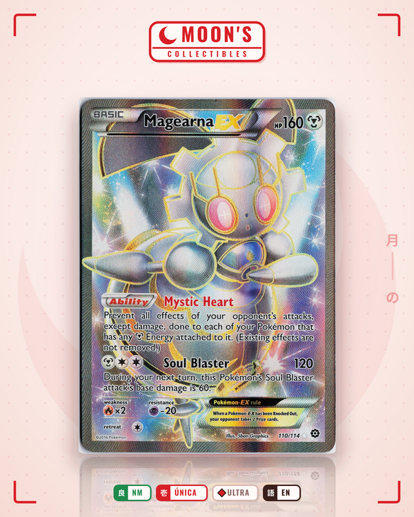 Carta Pokémon Magearna-EX · Steam Siege #110/114 (NM) — pieza única en Moon's Collectibles México