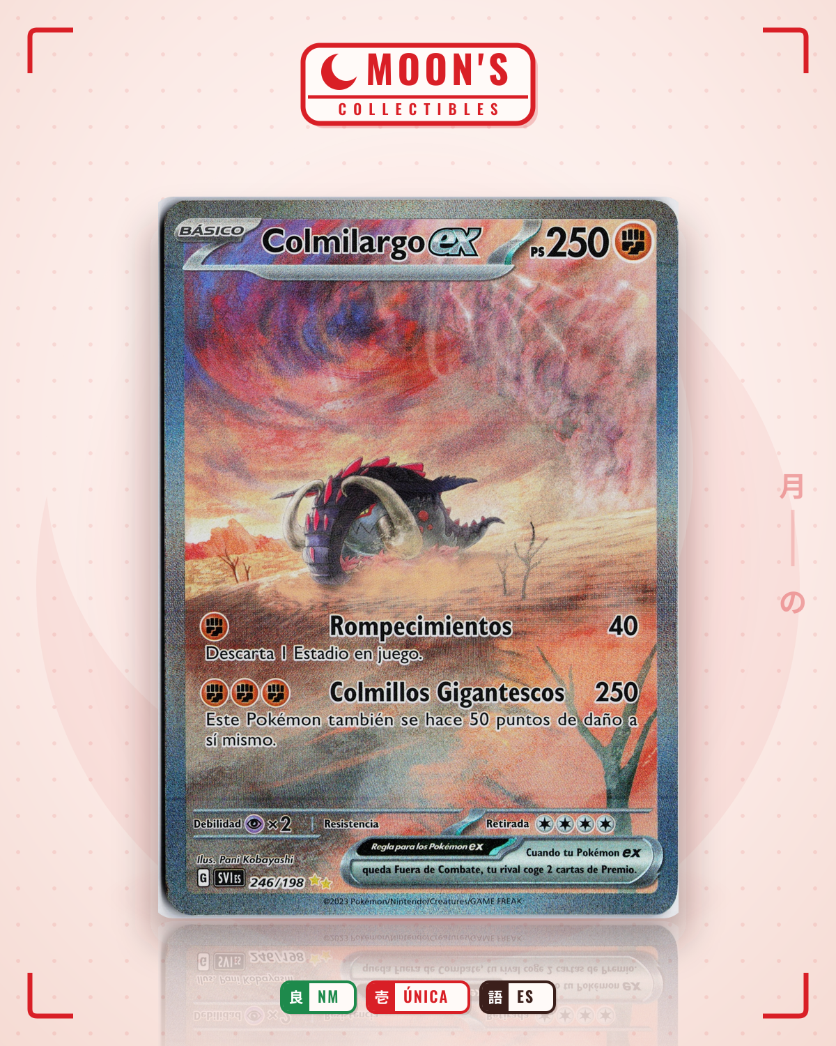 Carta Pokémon Great Tusk ex · Scarlet and Violet #246/198 (NM) — pieza única en Moon's Collectibles México