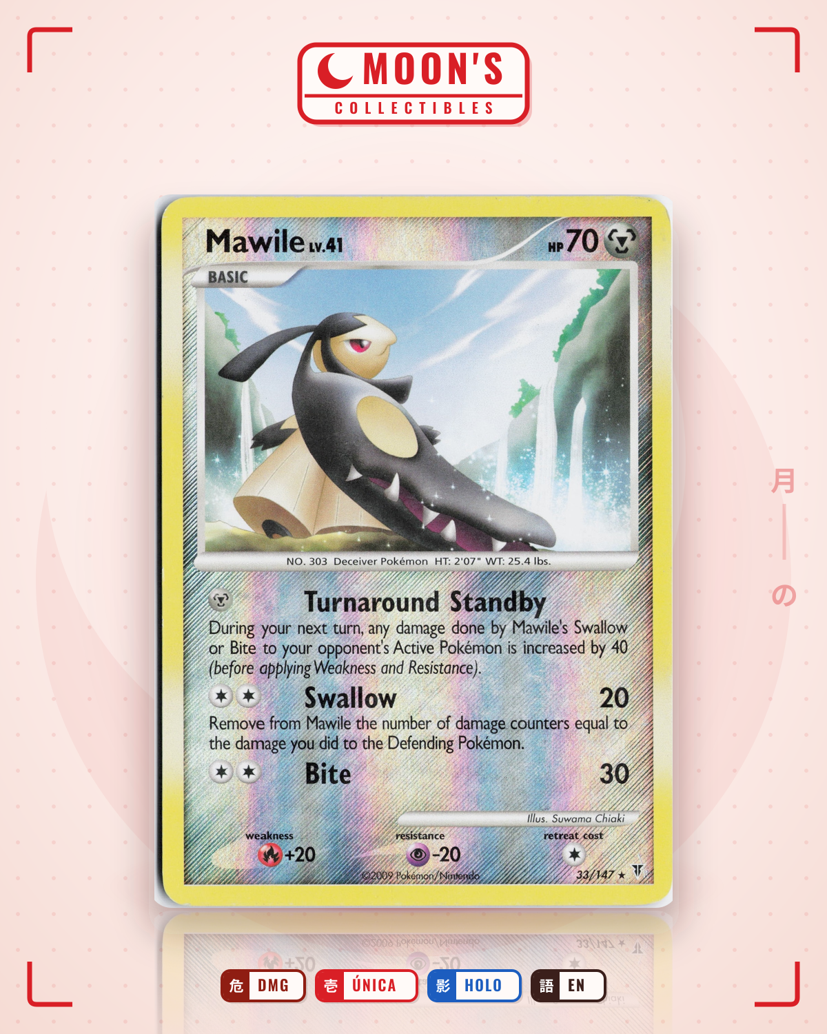Carta Pokémon Mawile · Supreme Victors #33/147 (DMG) — pieza única en Moon's Collectibles México