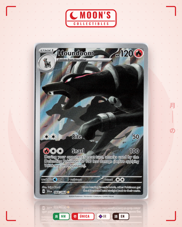Carta Pokémon Houndoom · Shrouded Fable #066/064 (NM) — pieza única en Moon's Collectibles México