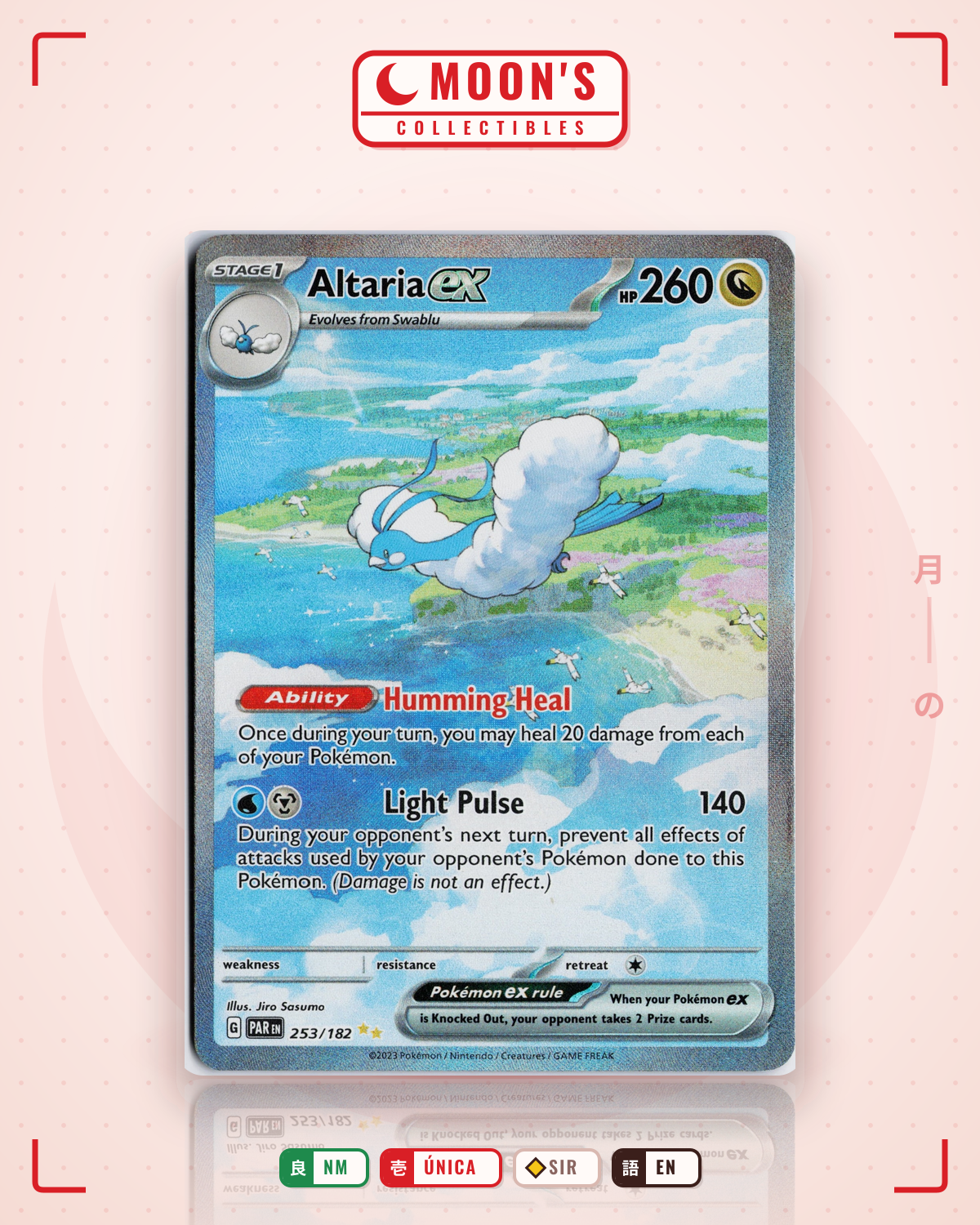 Carta Pokémon Altaria ex · Paradox Rift #253/182 (NM) — pieza única en Moon's Collectibles México
