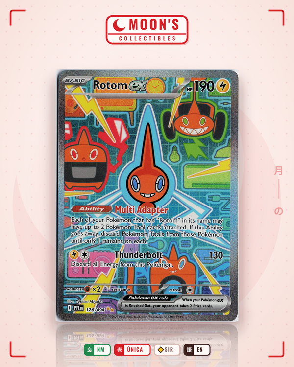 Carta Pokémon Rotom ex · Phantasmal Flames #126/094 (NM) — pieza única en Moon's Collectibles México