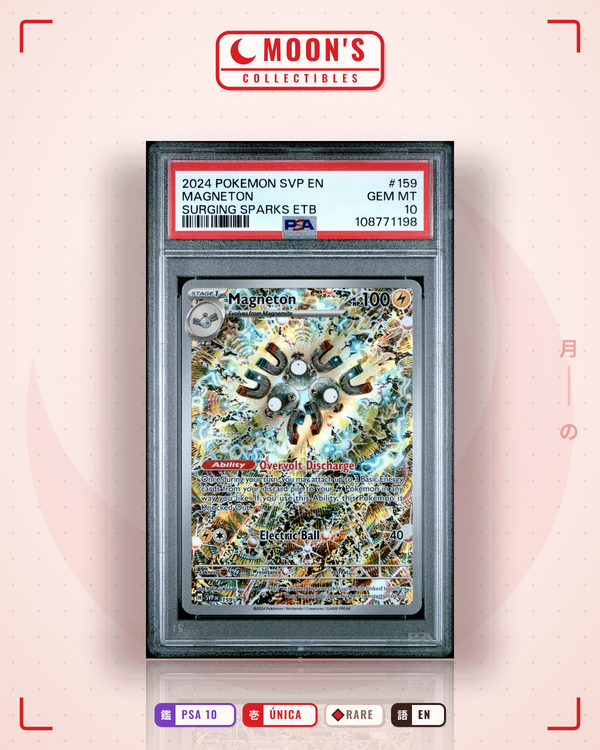 Carta Pokémon Magneton · Scarlet & Violet Black Star Promos #159 (PSA 10) — pieza única en Moon's Collectibles México
