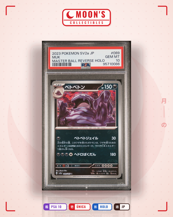 Carta Pokémon Muk ·  #089/165 (PSA 10) — pieza única en Moon's Collectibles México