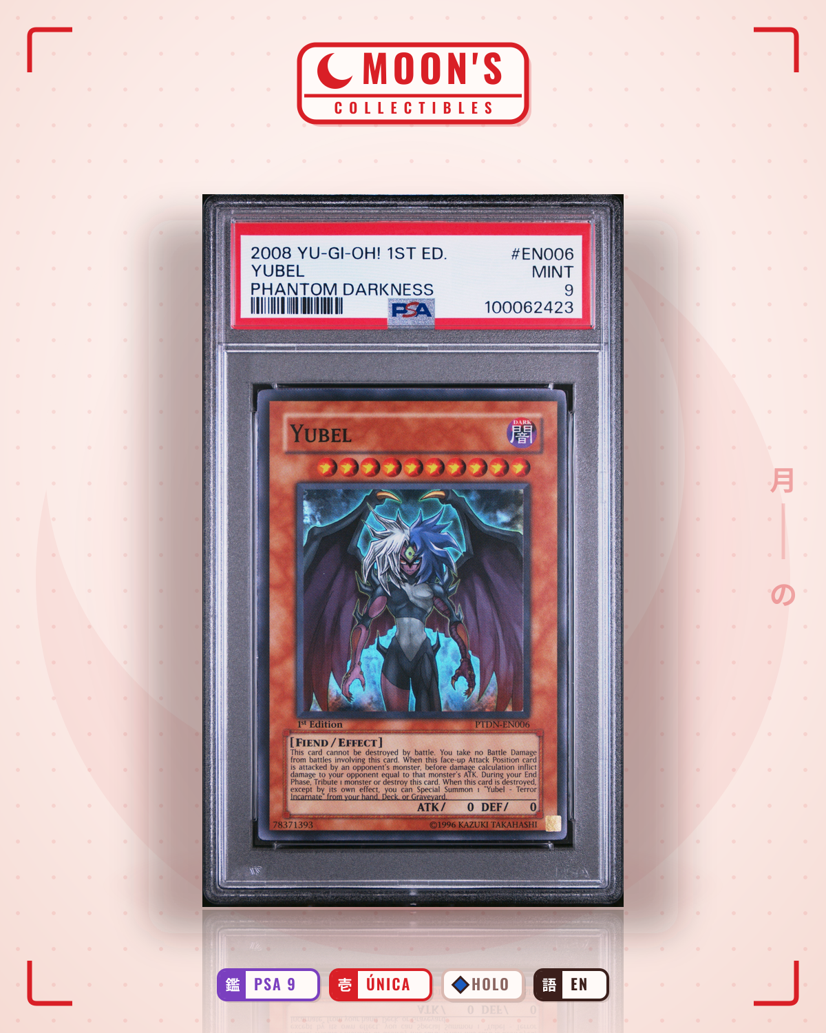 Carta Pokémon yubel · phantom darkness #en006 (PSA 9) — pieza única en Moon's Collectibles México