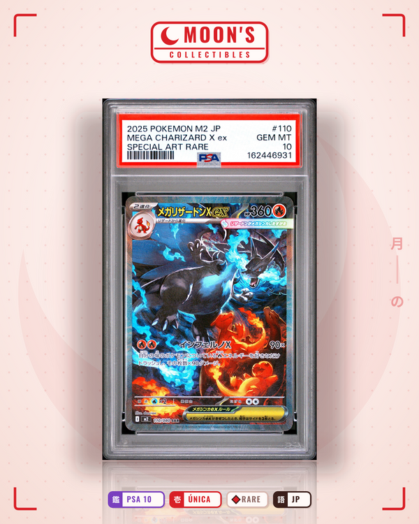 Carta Pokémon メガリザードンXex · インフェルノX #110/080 (PSA 10) — pieza única en Moon's Collectibles México