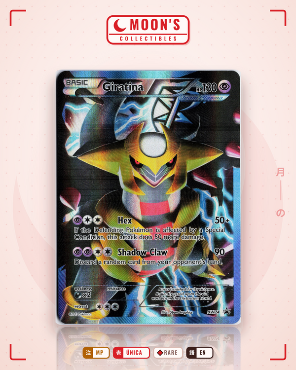 Carta Pokémon Giratina · BW Black Star Promos #BW74 (MP) — pieza única en Moon's Collectibles México