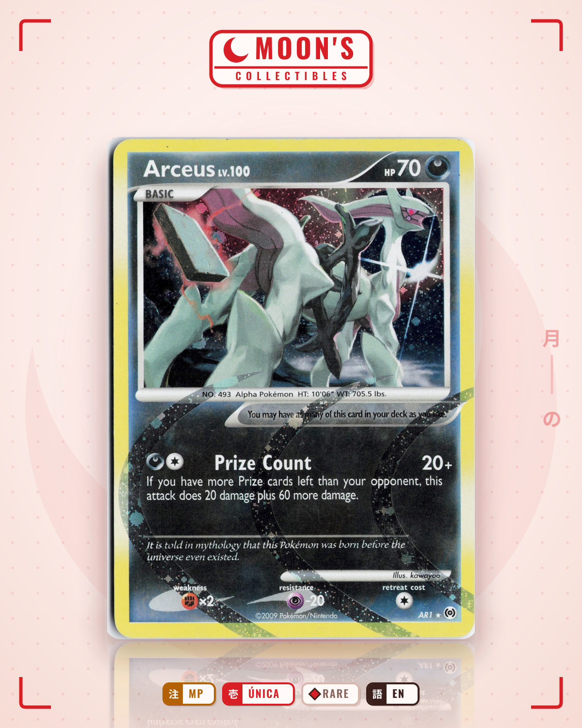 Carta Pokémon Arceus · Arceus #AR1 (MP) — pieza única en Moon's Collectibles México