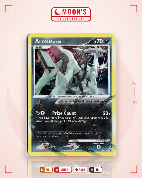 Carta Pokémon Arceus · Arceus #AR1 (MP) — pieza única en Moon's Collectibles México