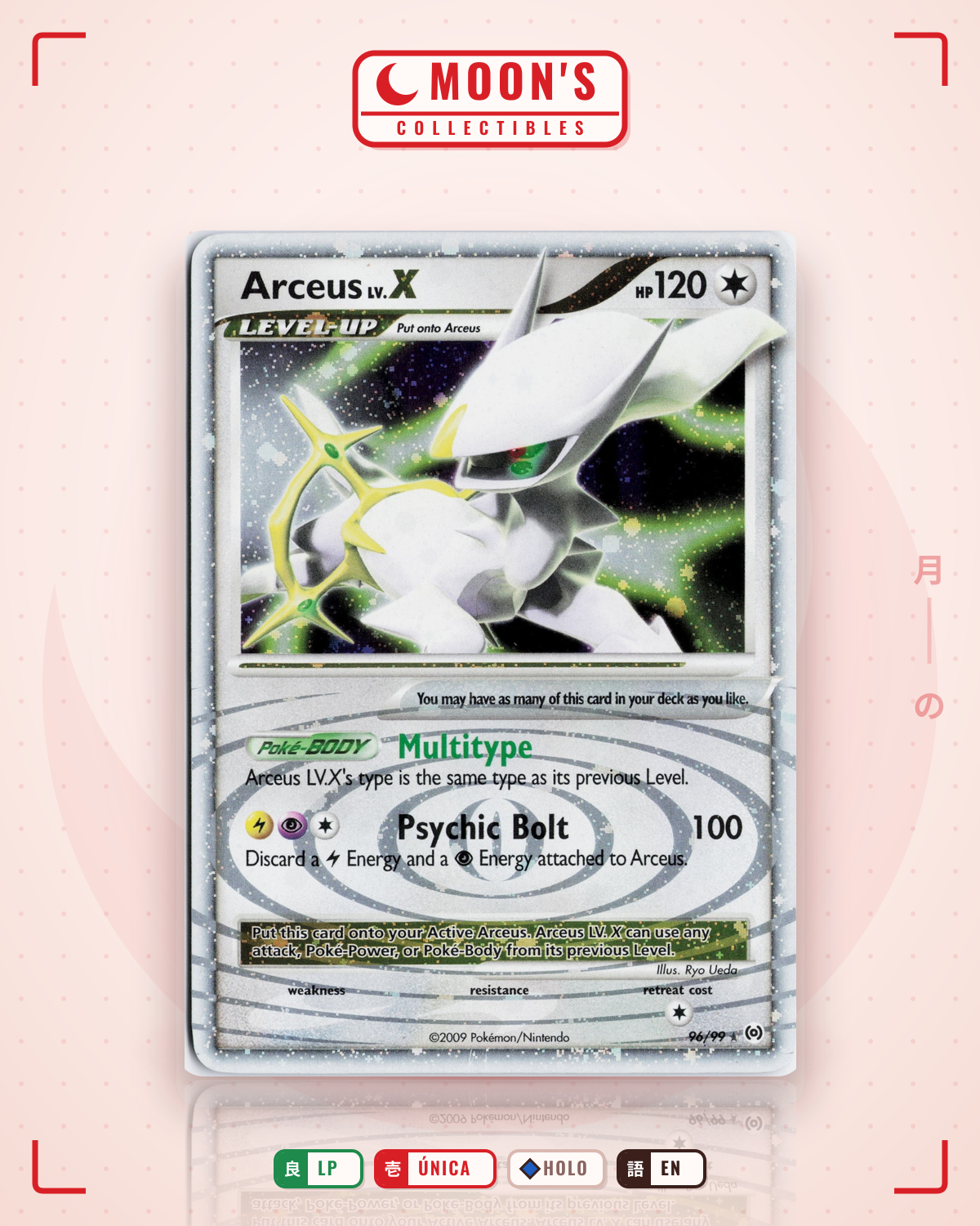 Carta Pokémon Arceus LV.X · Arceus #96/99 (LP) — pieza única en Moon's Collectibles México