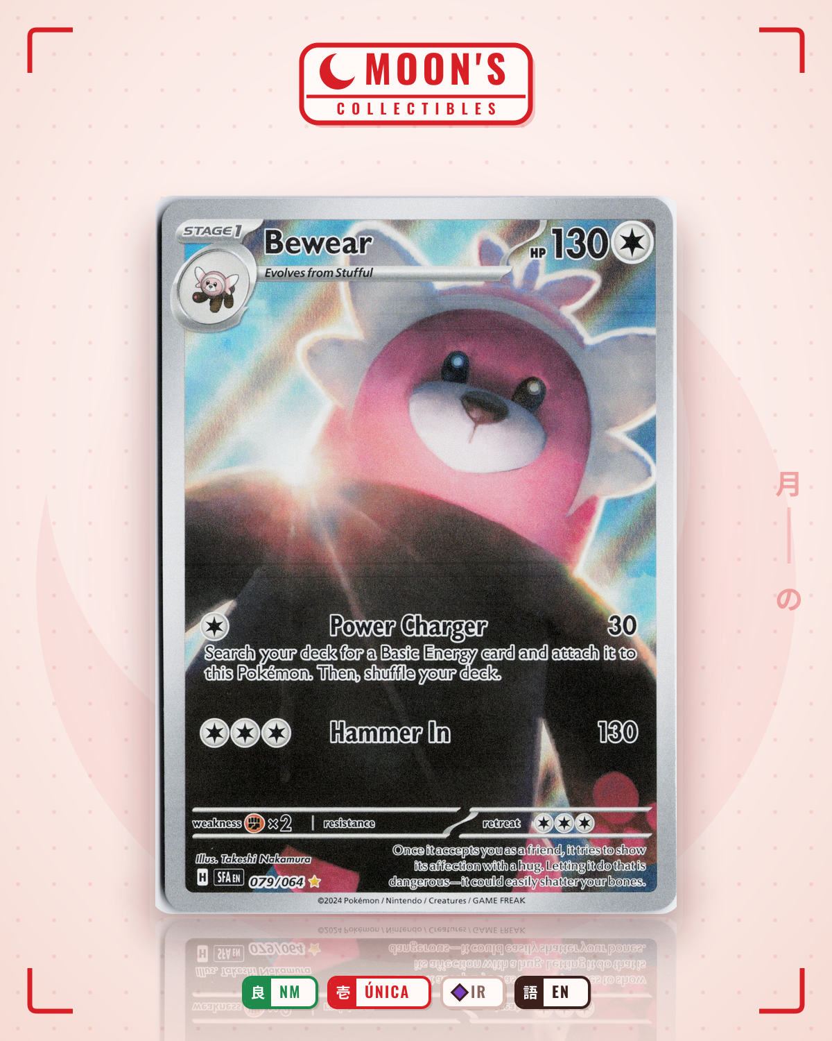 Carta Pokémon Bewear · Shrouded Fable #079/064 (NM) — pieza única en Moon's Collectibles México