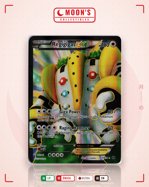 Carta Pokémon Regigigas-EX · Next Destinies #99/99 (LP) — pieza única en Moon's Collectibles México