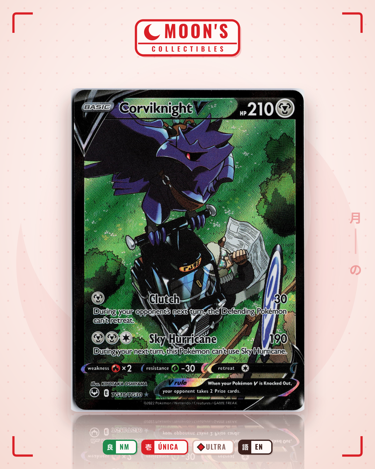 Carta Pokémon Corviknight V ·  #tg (NM) — pieza única en Moon's Collectibles México