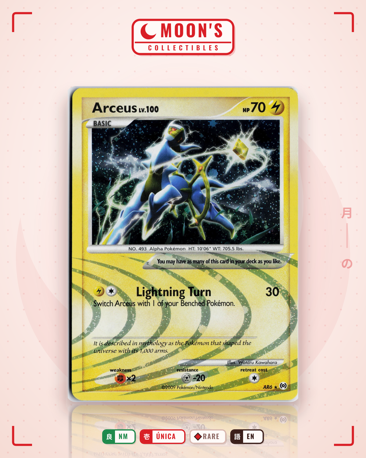 Carta Pokémon Arceus · Arceus #AR6 (NM) — pieza única en Moon's Collectibles México