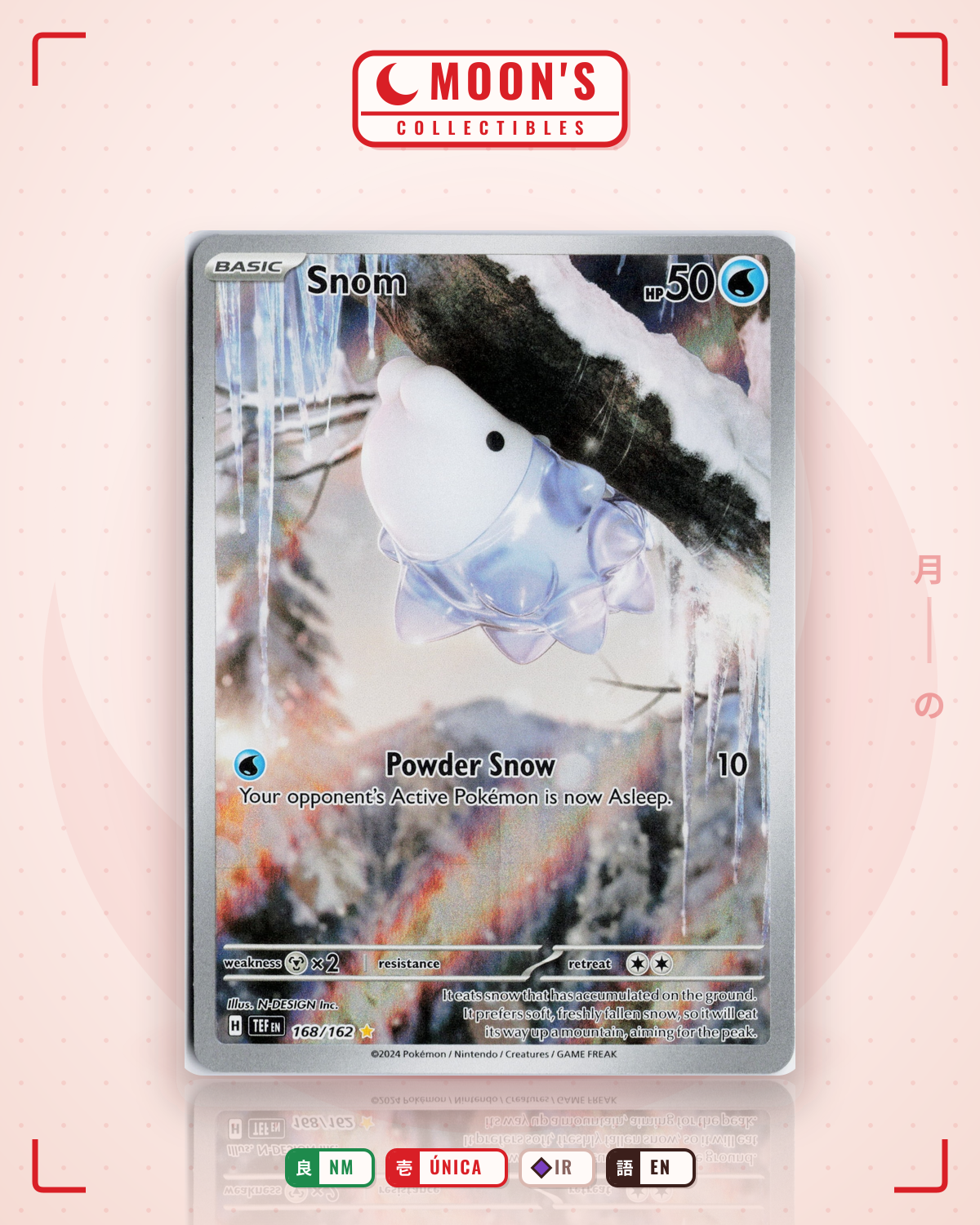 Carta Pokémon Snom · Temporal Forces #168/162 (NM) — pieza única en Moon's Collectibles México