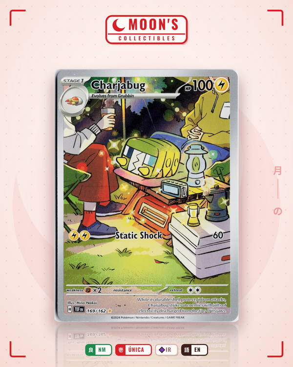 Carta Pokémon Charjabug · Temporal Forces #169/162 (NM) — pieza única en Moon's Collectibles México