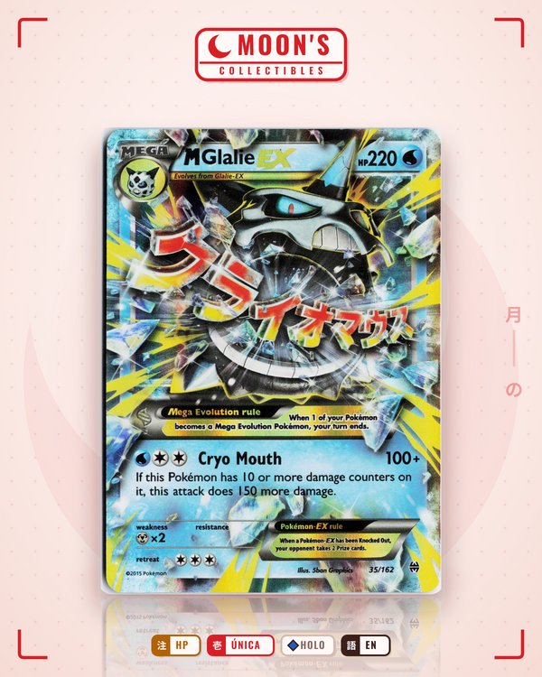 Carta Pokémon M Glalie-EX · BREAKthrough #35/162 (HP) — pieza única en Moon's Collectibles México