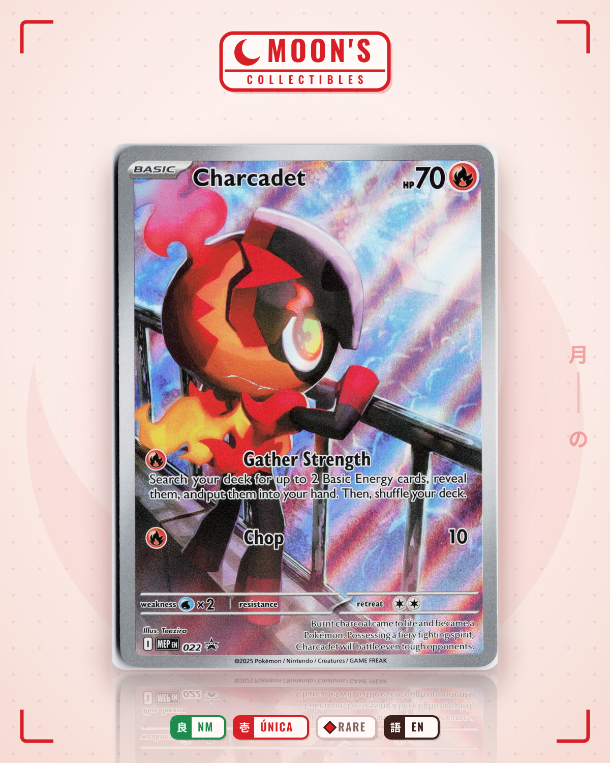 Carta Pokémon Charcadet · Mega Evolution Black Star Promos #022 (NM) — pieza única en Moon's Collectibles México