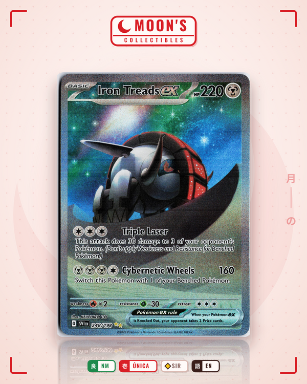 Carta Pokémon Iron Treads ex · Scarlet & Violet #248/198 (NM) — pieza única en Moon's Collectibles México