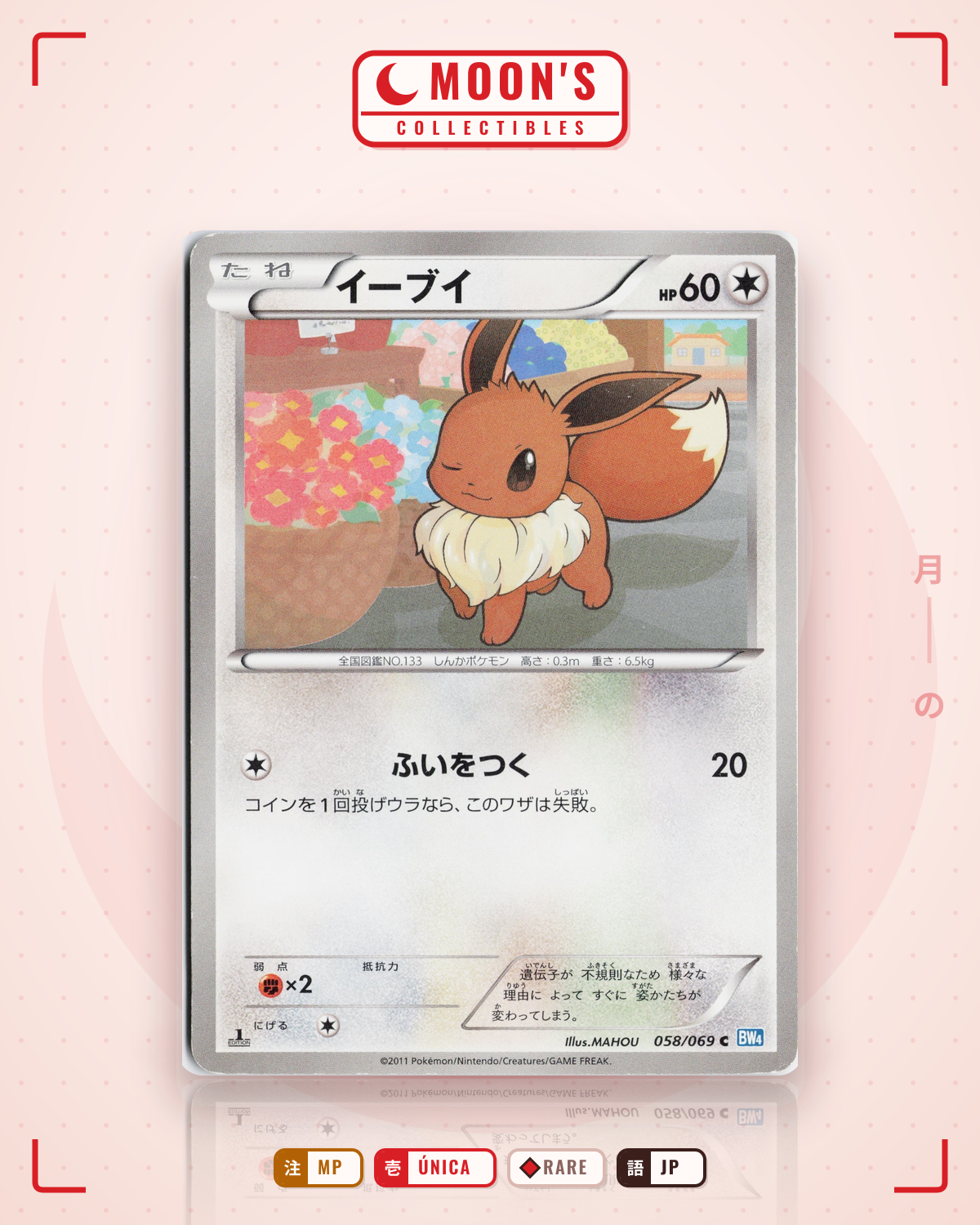 Carta Pokémon イーブイ · ダークラッシュ #058/069 (MP) — pieza única en Moon's Collectibles México