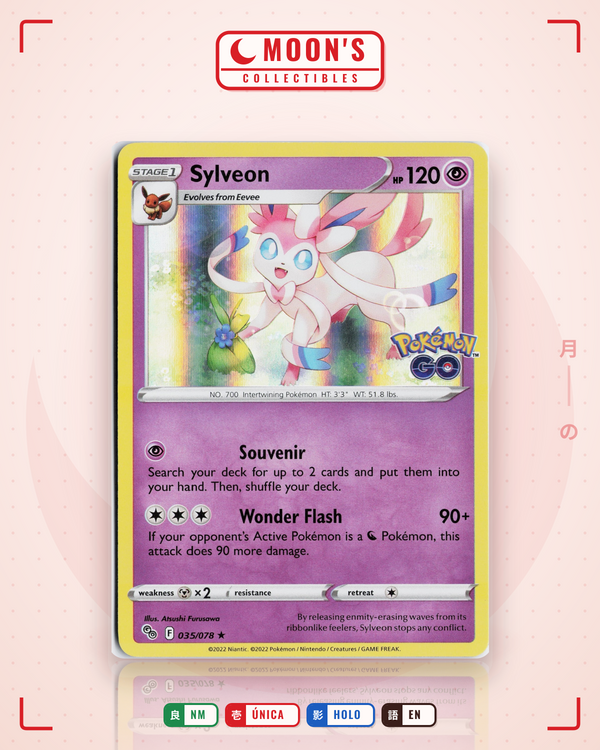 Carta Pokémon Sylveon · Pokémon GO #035/078 (NM) — pieza única en Moon's Collectibles México