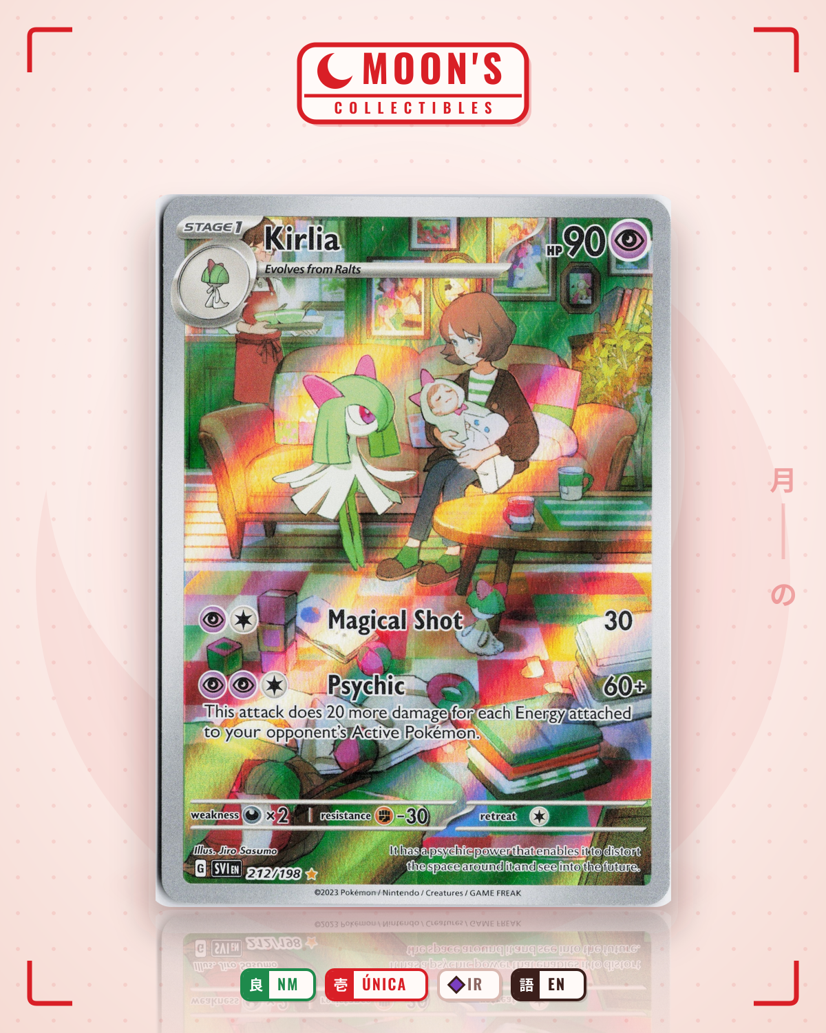 Carta Pokémon Kirlia · Scarlet & Violet #212/198 (NM) — pieza única en Moon's Collectibles México