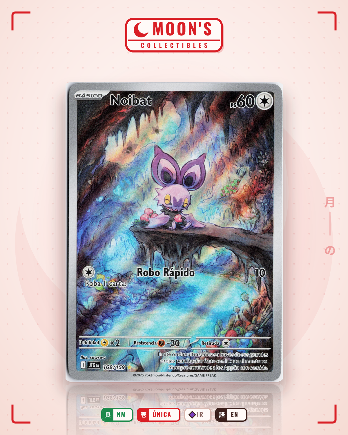 Carta Pokémon Noibat · Journey Together #169/159 (NM) — pieza única en Moon's Collectibles México