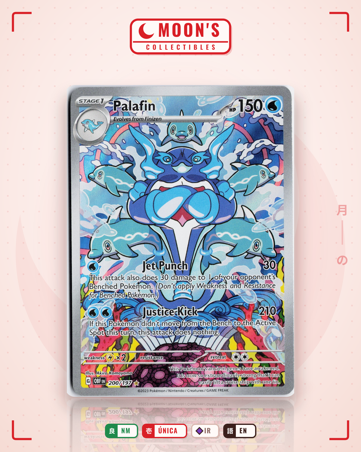 Carta Pokémon Palafin · Obsidian Flames #200/197 (NM) — pieza única en Moon's Collectibles México