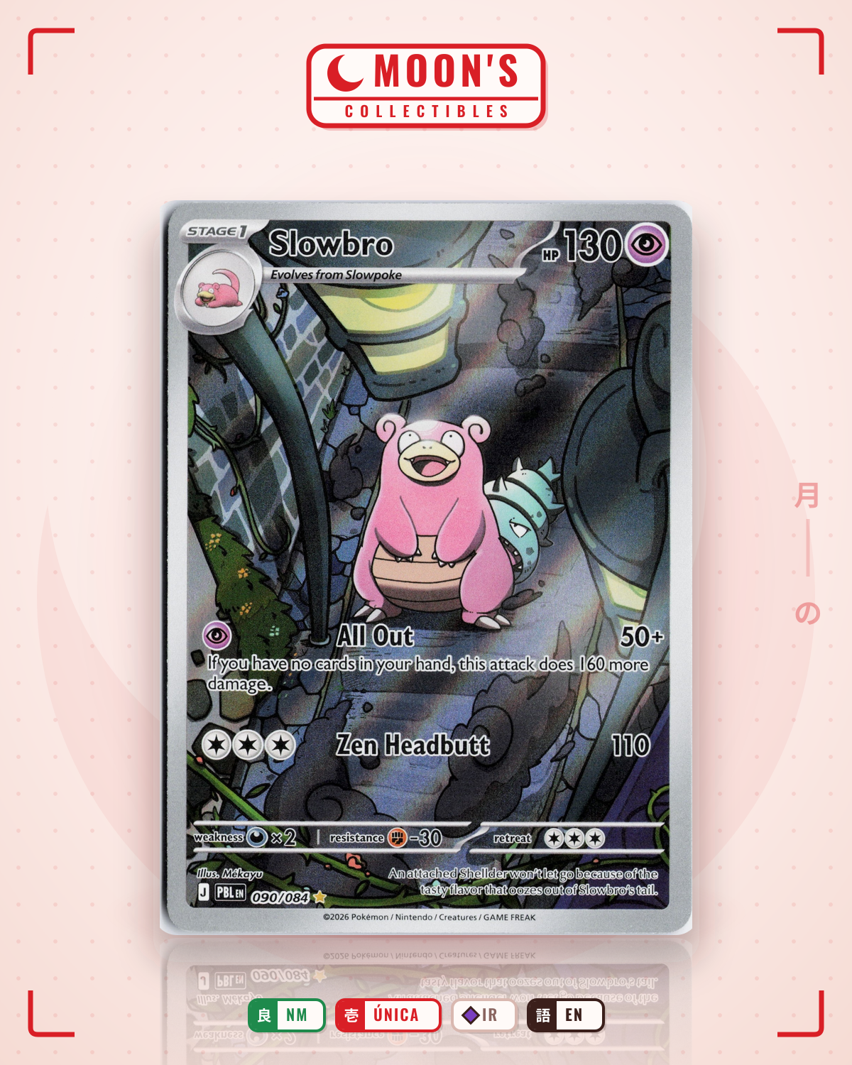 Carta Pokémon Slowbro · Pitch Black #090/084 (NM) — pieza única en Moon's Collectibles México