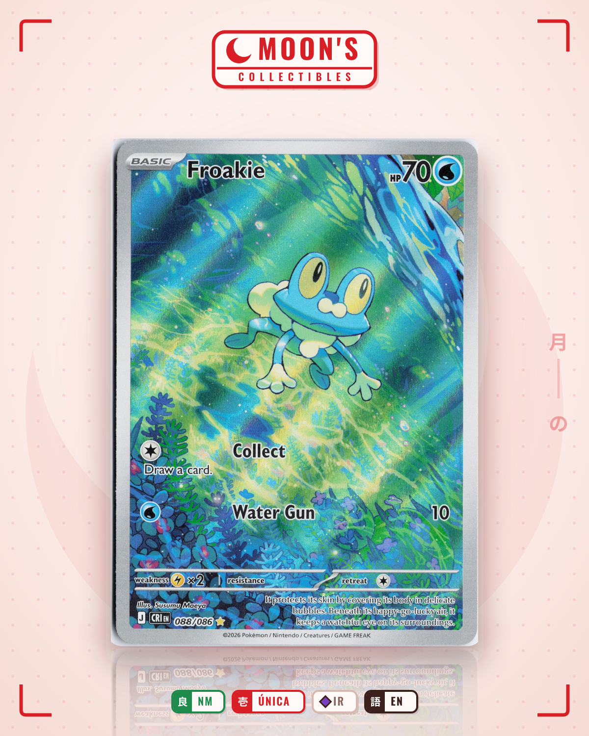 Carta Pokémon Froakie · Chaos Rising #088/086 (NM) — pieza única en Moon's Collectibles México